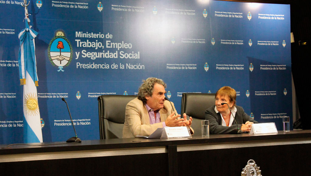 Eduardo Jozami en el  Ministerio de Trabajo, Empleo y Seguridad Social 