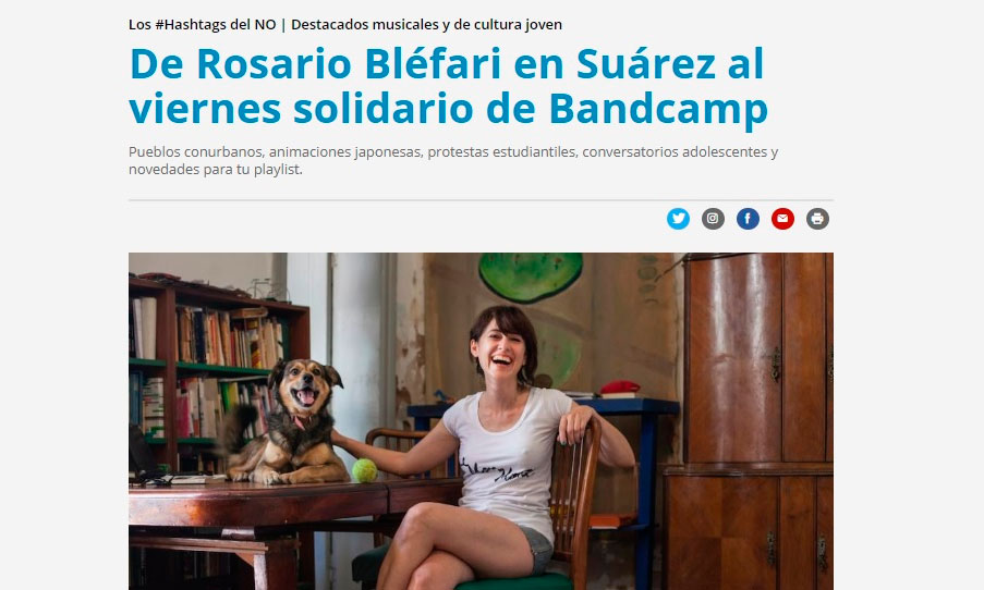 De Rosario Bléfari en Suárez al viernes solidario de Bandcamp