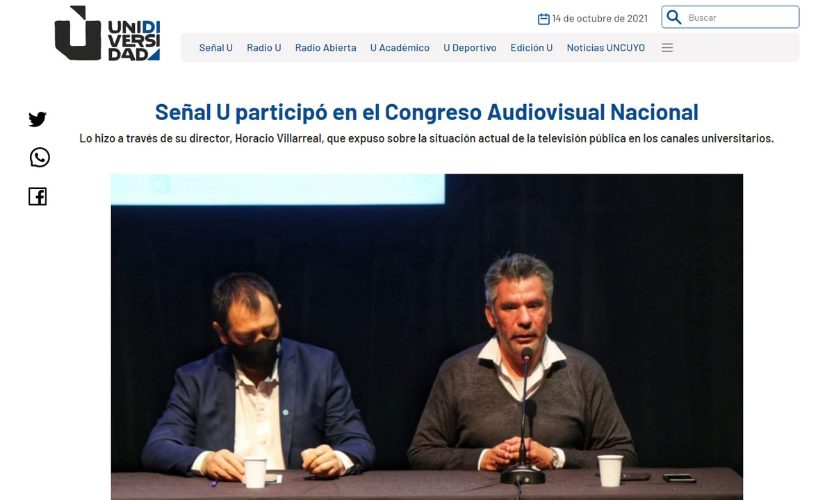Señal U participó en el Congreso Audiovisual Nacional