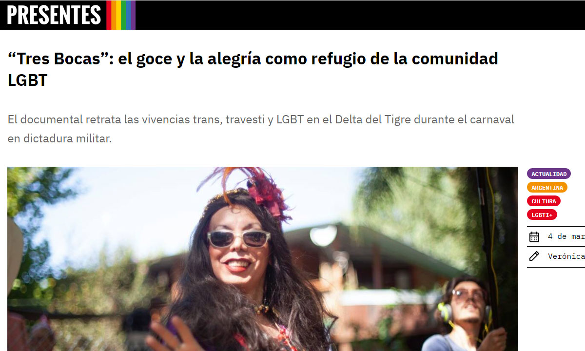 “Tres Bocas”: el goce y la alegría como refugio de la comunidad LGBT