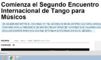 Comienza el Segundo Encuentro Internacional de Tango para Músicos